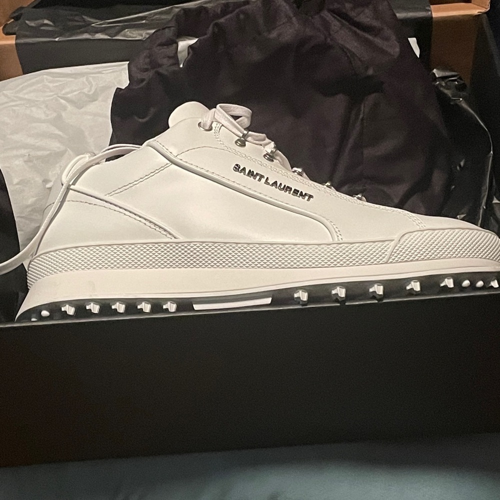 White YSL MENS SNEAKERS size 8.5